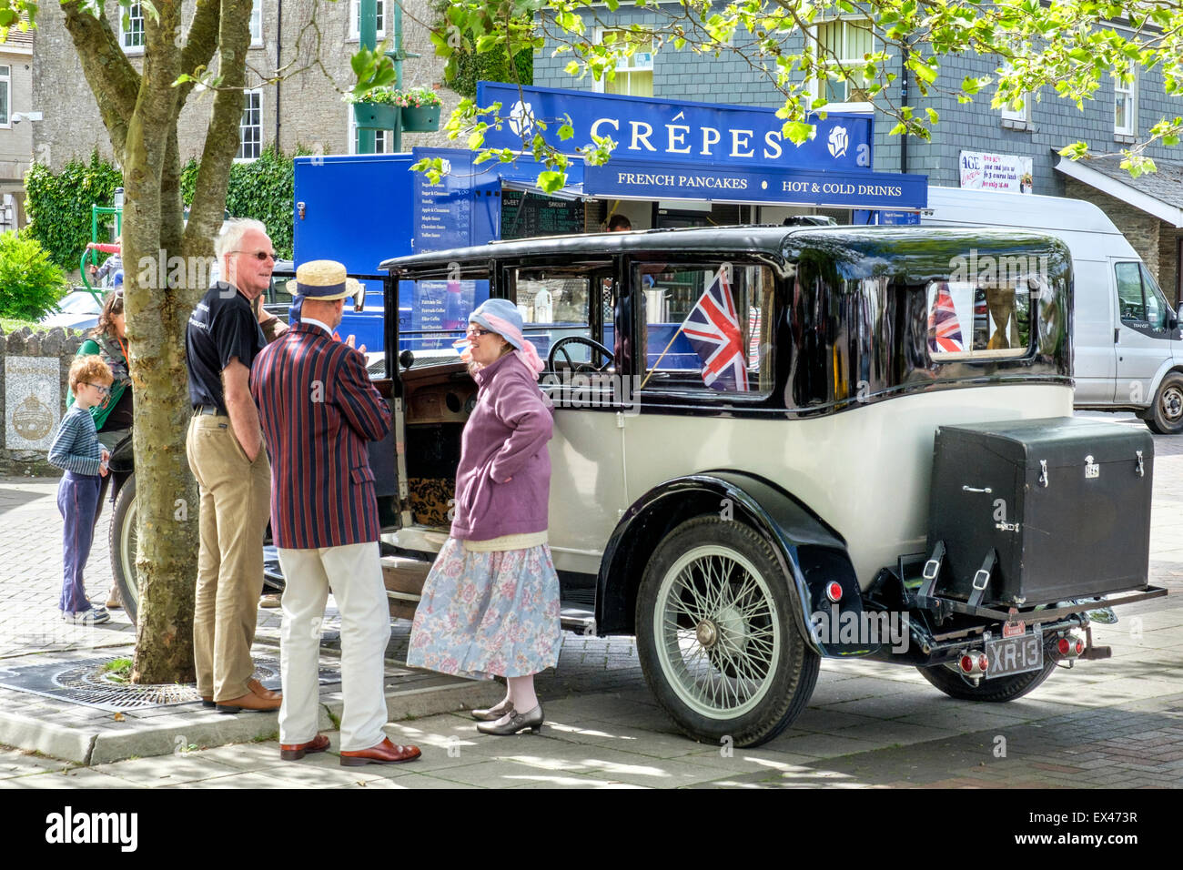 Vintage Sunbeam car at Kingsbridge classic car show in 2015 Stock Photo