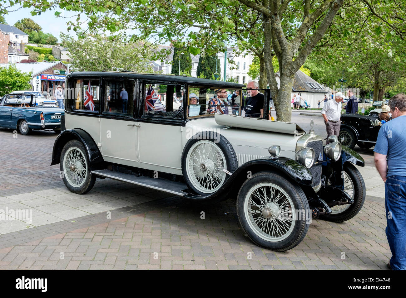 Vintage Sunbeam car at Kingsbridge classic car show in 2015 Stock Photo