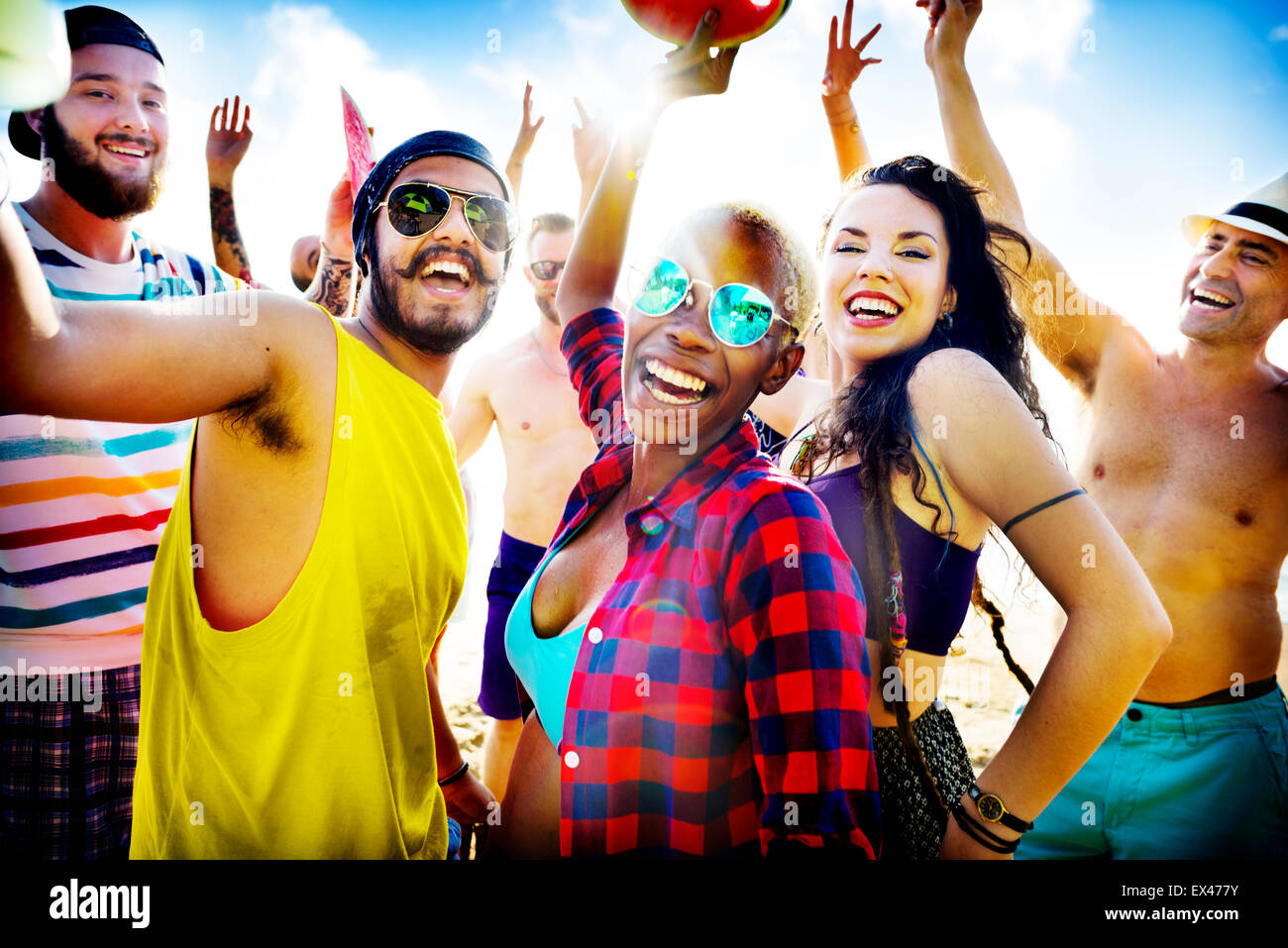 Diverse teenagers laughing hi-res stock photography and images - Alamy