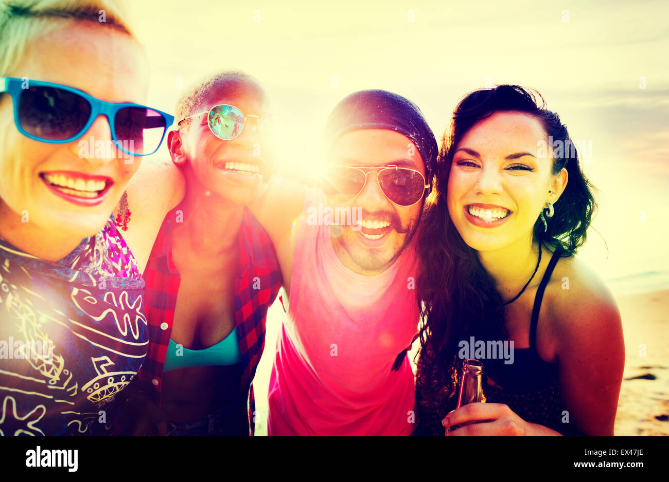 Friends Friendship Vacation Togetherness Fun Concept Stock Photo