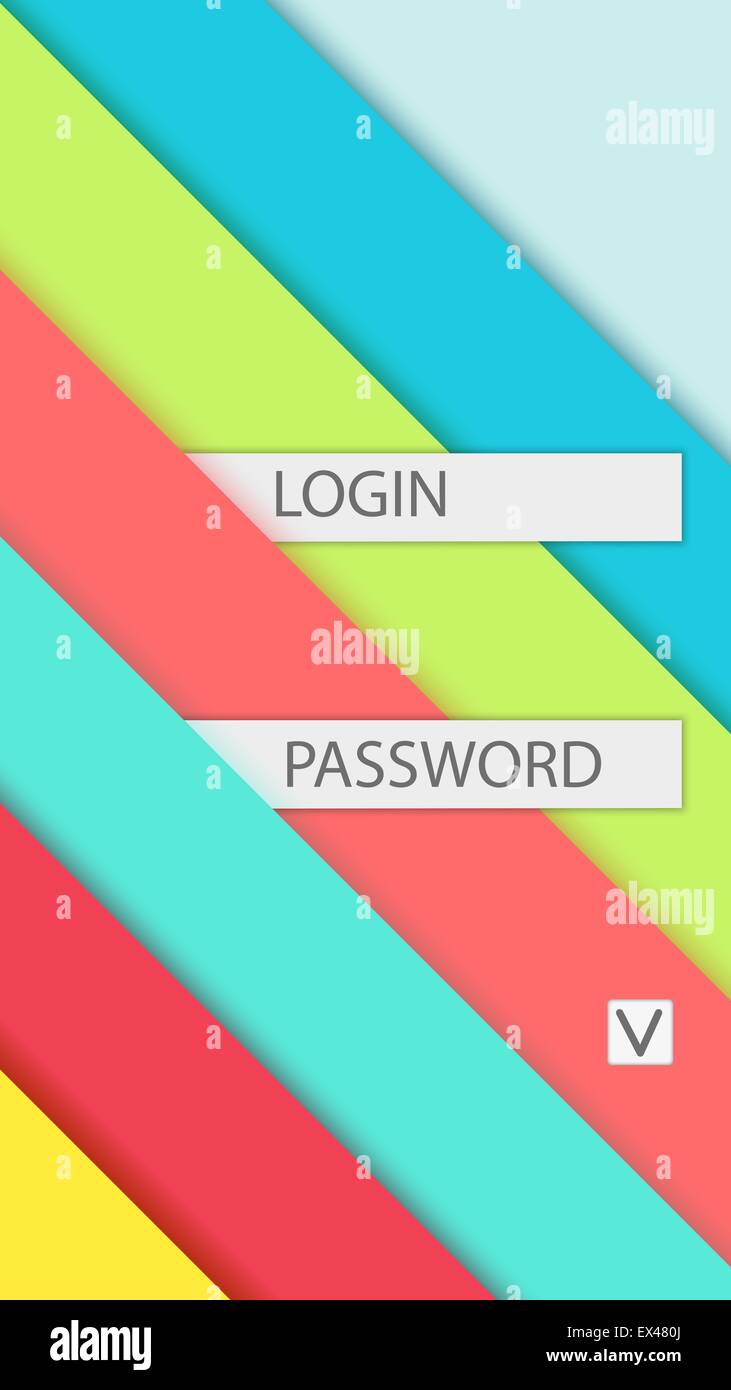 Background for access and login. Modern material design Stock Vector ...