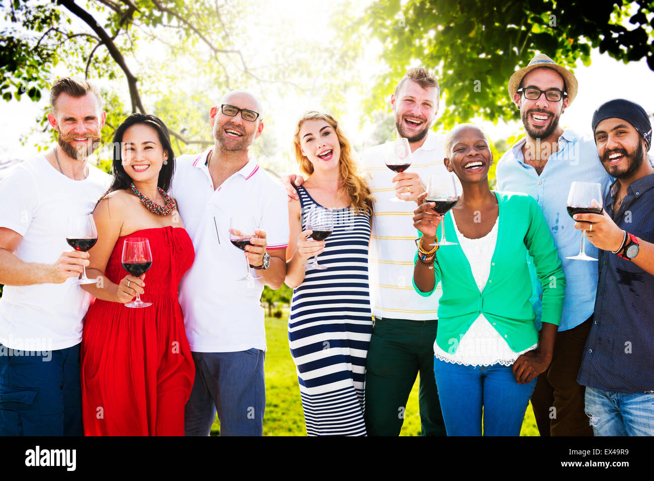 Friends Outdoors Party Celebration Hanging out Concept Stock Photo - Alamy