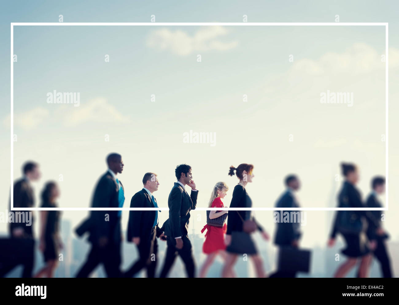 Team Business People Corporate Walking City Concept Stock Photo - Alamy