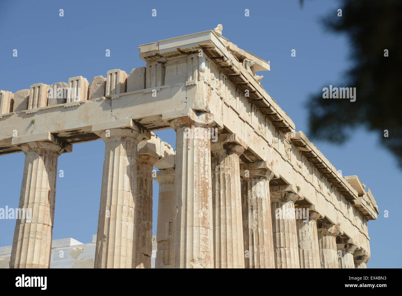 Athens Greece Parthenon tourist site Greek columns Stock Photo
