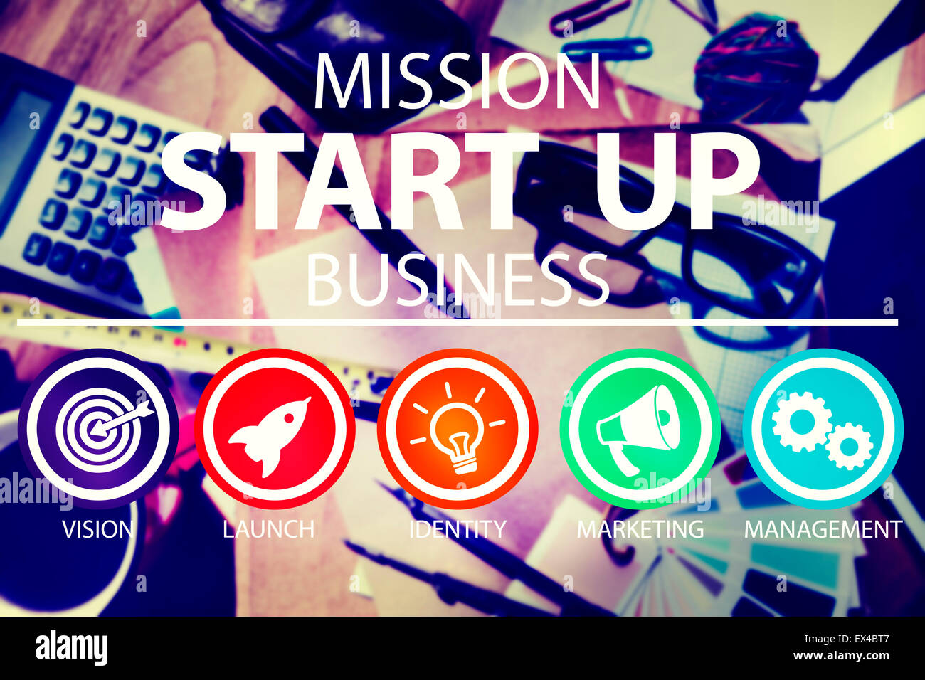 Mission Start Up Business Launch Team Success Concept Stock Photo - Alamy