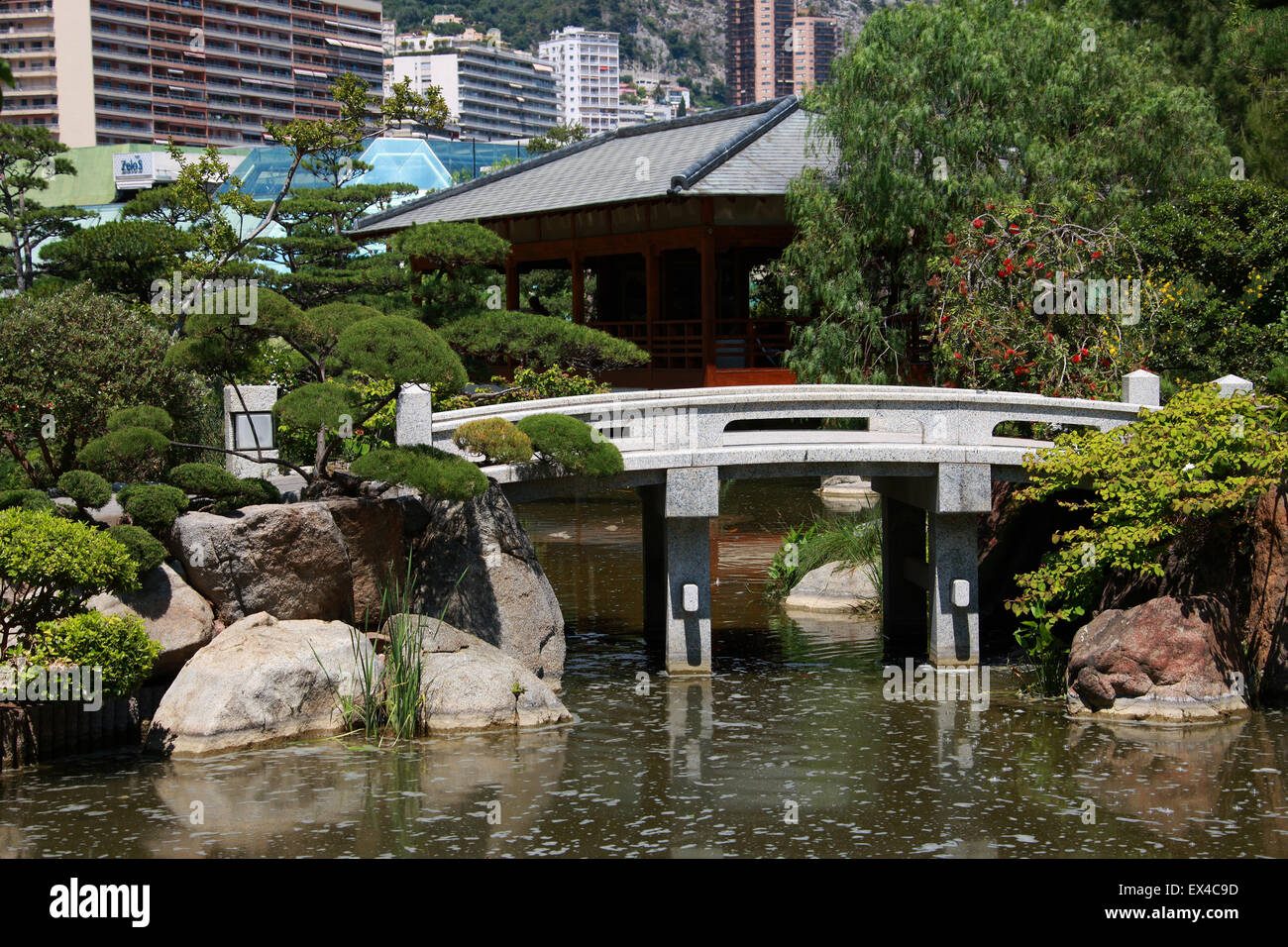 The Japanese Garden, Monaco, Cote D'azure, South of France. Stock Photo