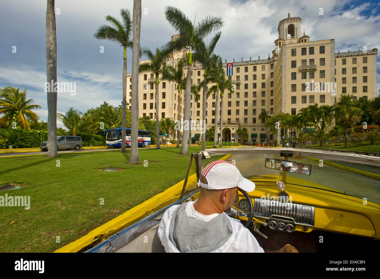 Horizontal view of the Hotel Nacional de Cuba in Havana, Cuba. Stock Photo