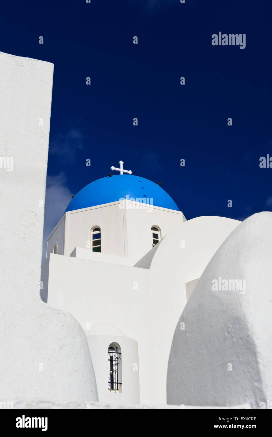 Iconic blue white church in Fira, Santorini, Greece Stock Photo - Alamy