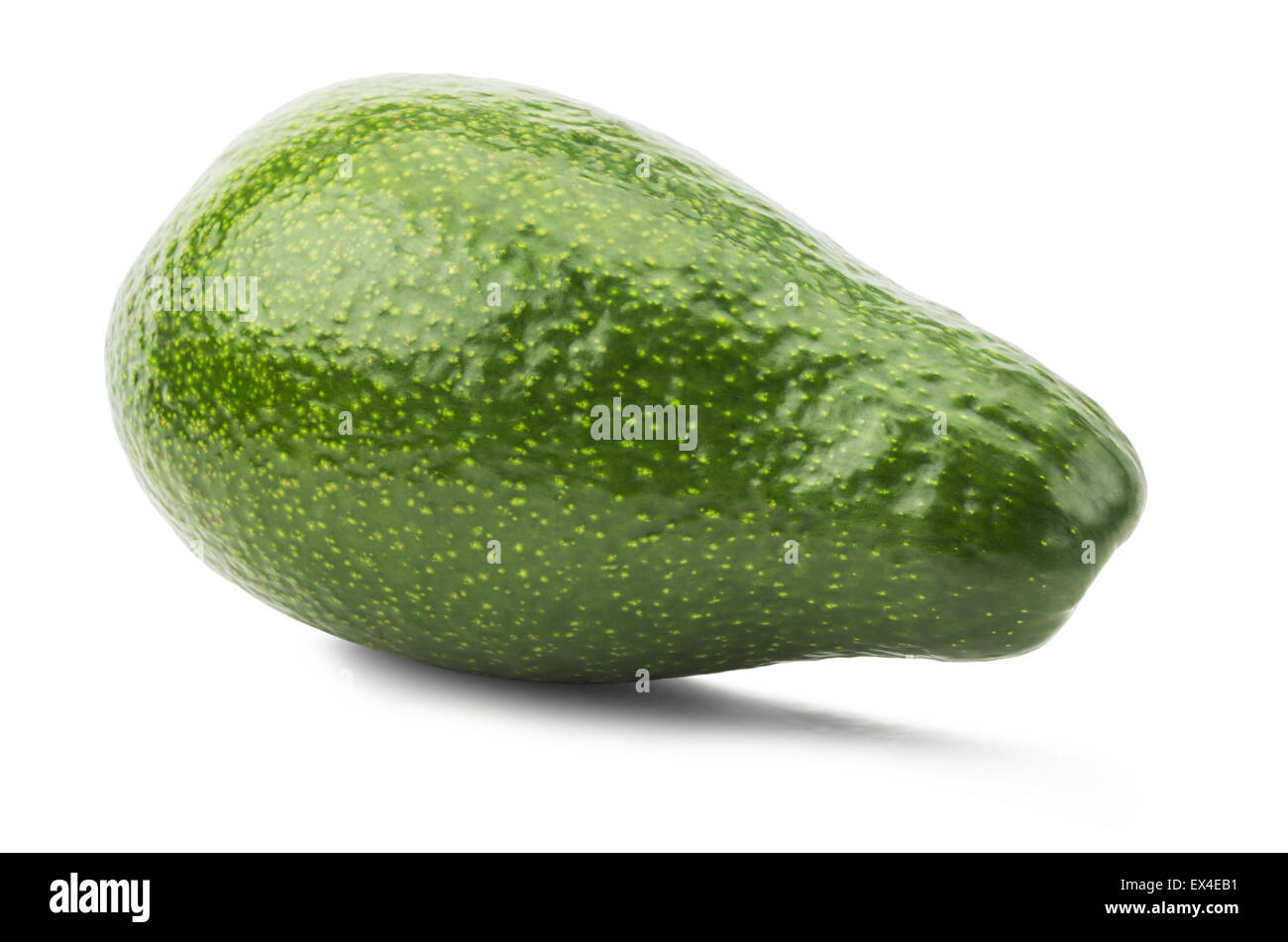 green avocado isolated on the white background. Stock Photo