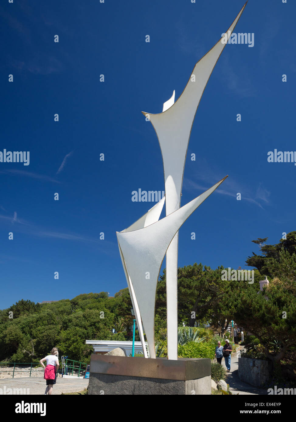Sculpture near Herm Harbour in the Channel Islands Stock Photo