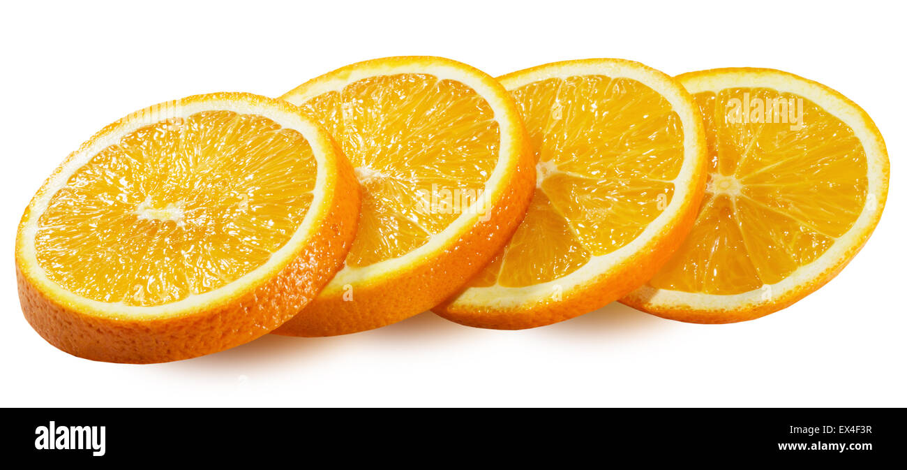 orange slices isolated on the white background Stock Photo Alamy