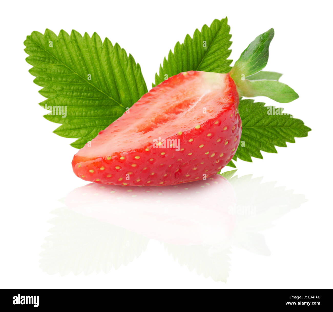 juicy strawberry on the white background. Stock Photo