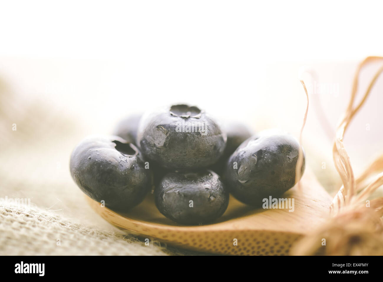 Blueberries with a Vintage Instagram Style Filter Stock Photo