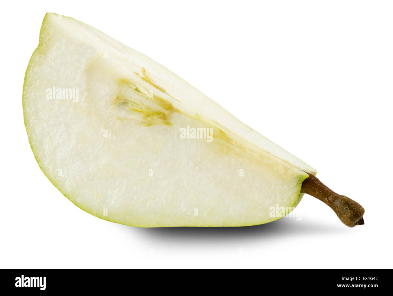 slice of pear isolated on the white background. Stock Photo