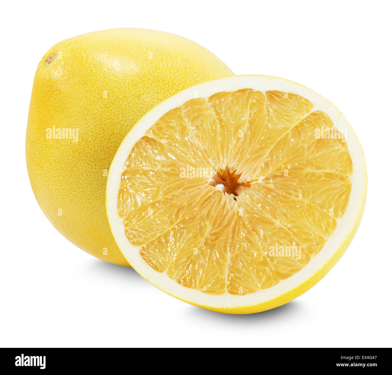 Pomelo or Chinese grapefruit isolated on the white background Stock