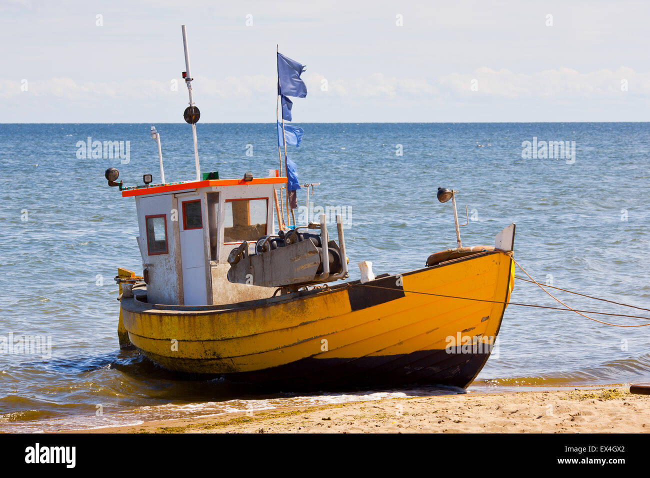 Fishing boat on the beach Stock Photo Alamy