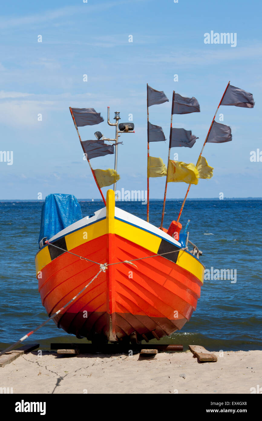 Fishing boat on the beach Stock Photo Alamy