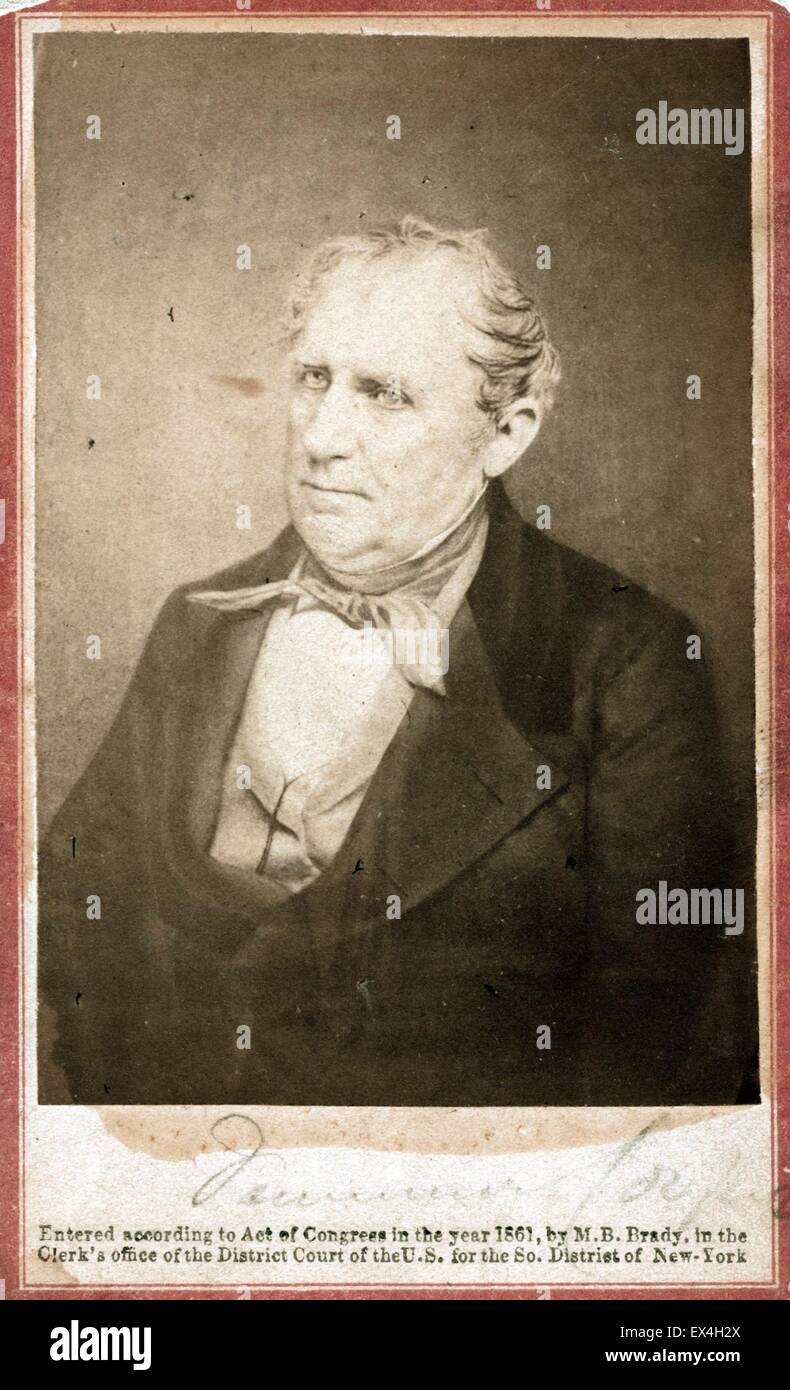 James Fenimore Cooper, by Brady's National Portrait Gallery, ca  1850 Stock Photo