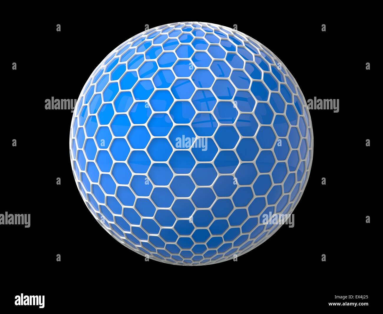 hexagons plated sphere Stock Photo Alamy