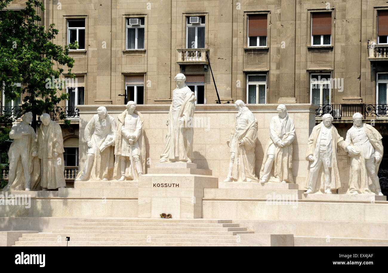 Kossuth memorial  monument, dedicated to former Hungarian President Lajos Kossuth, Kossuth square, Budapest, Hungary Stock Photo