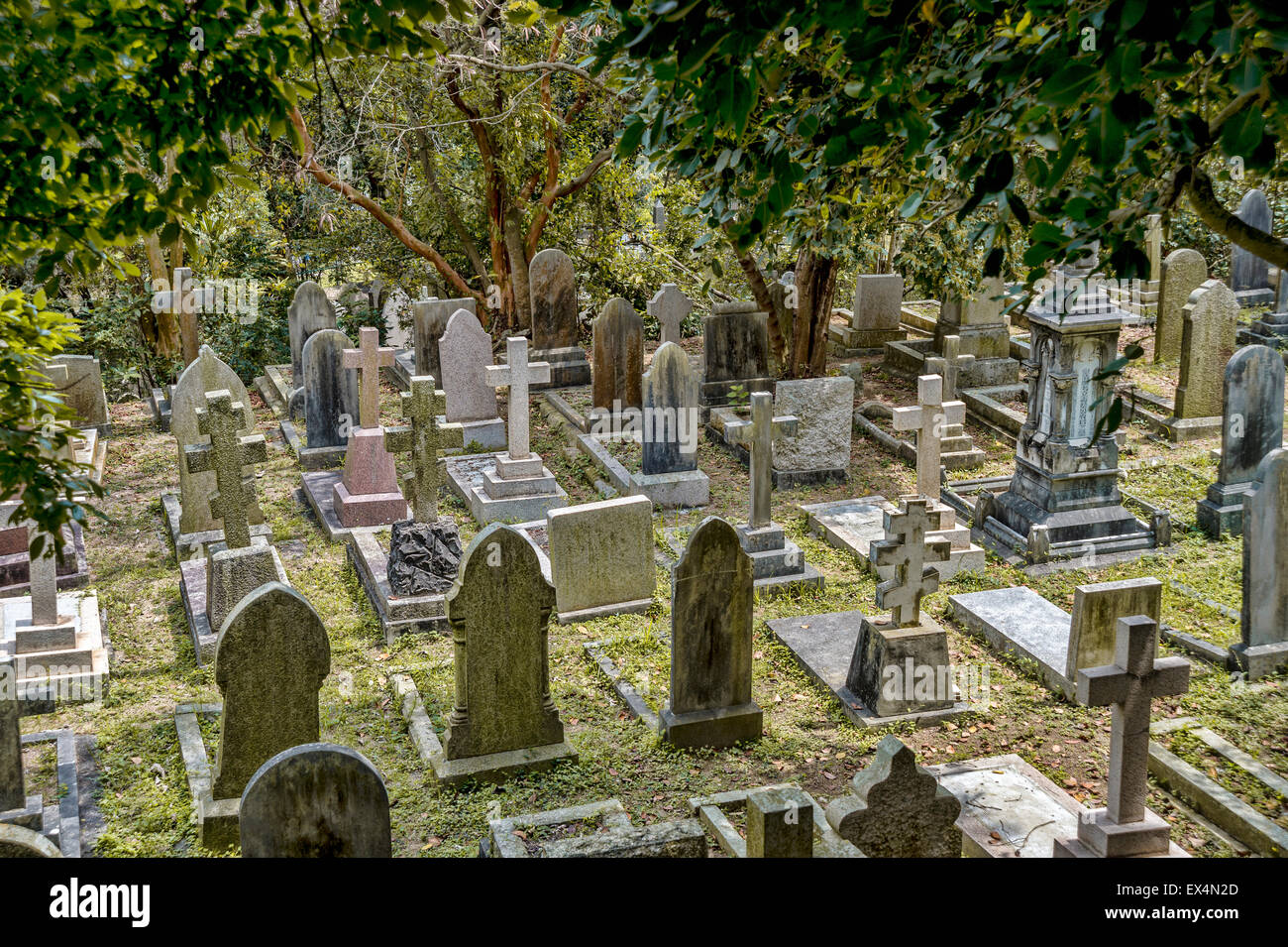 Cemetery in Hong Kong, China Stock Photo