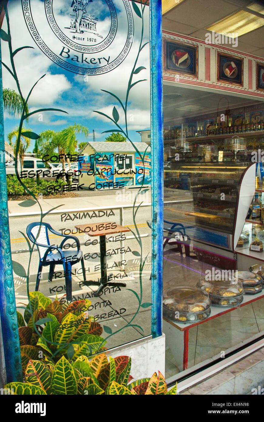 Decorative Greek bakery in downtown Tarpon Springs Sponge Dock area