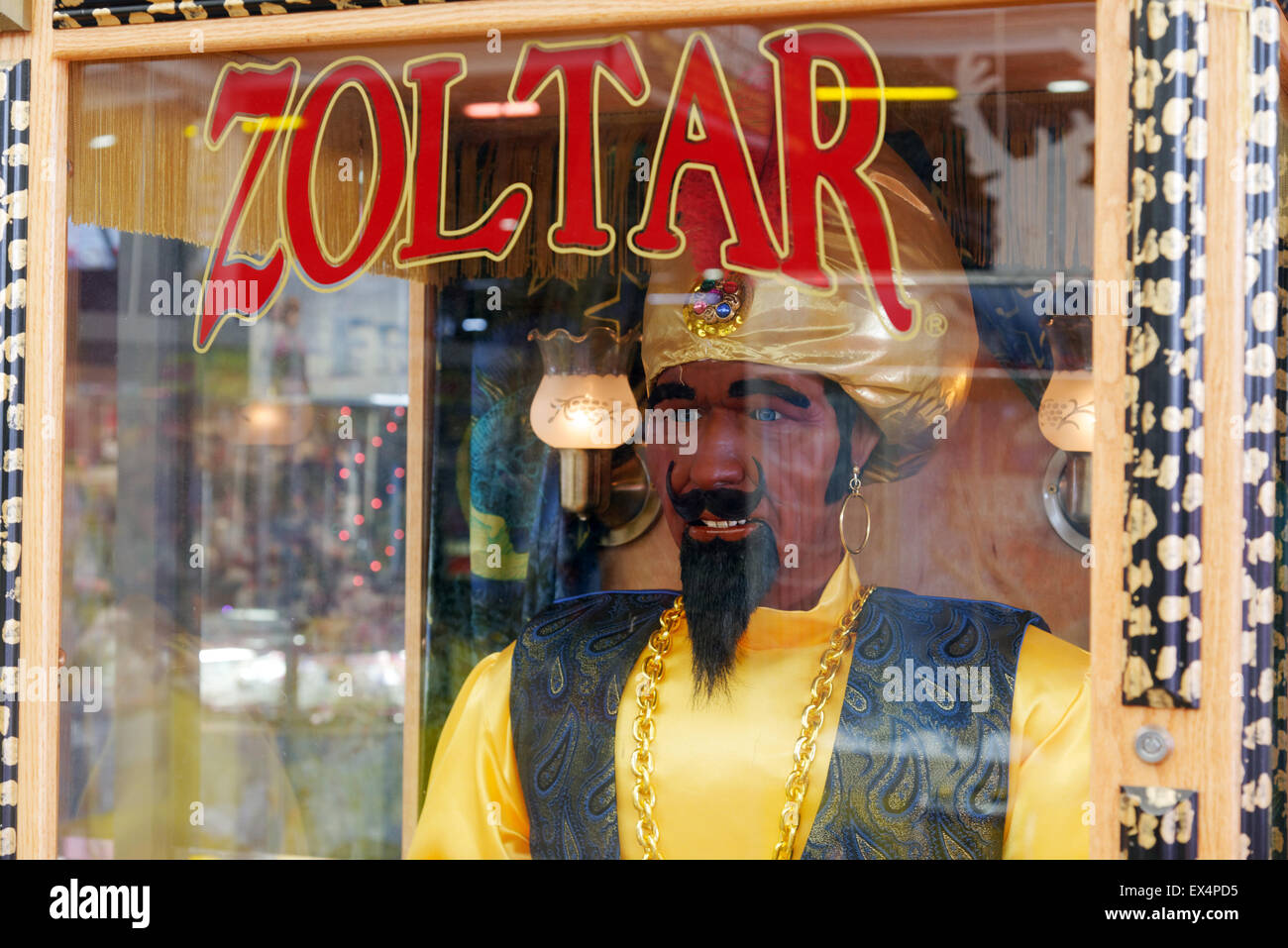 A fortune telling machine in an amusement arcade Stock Photo
