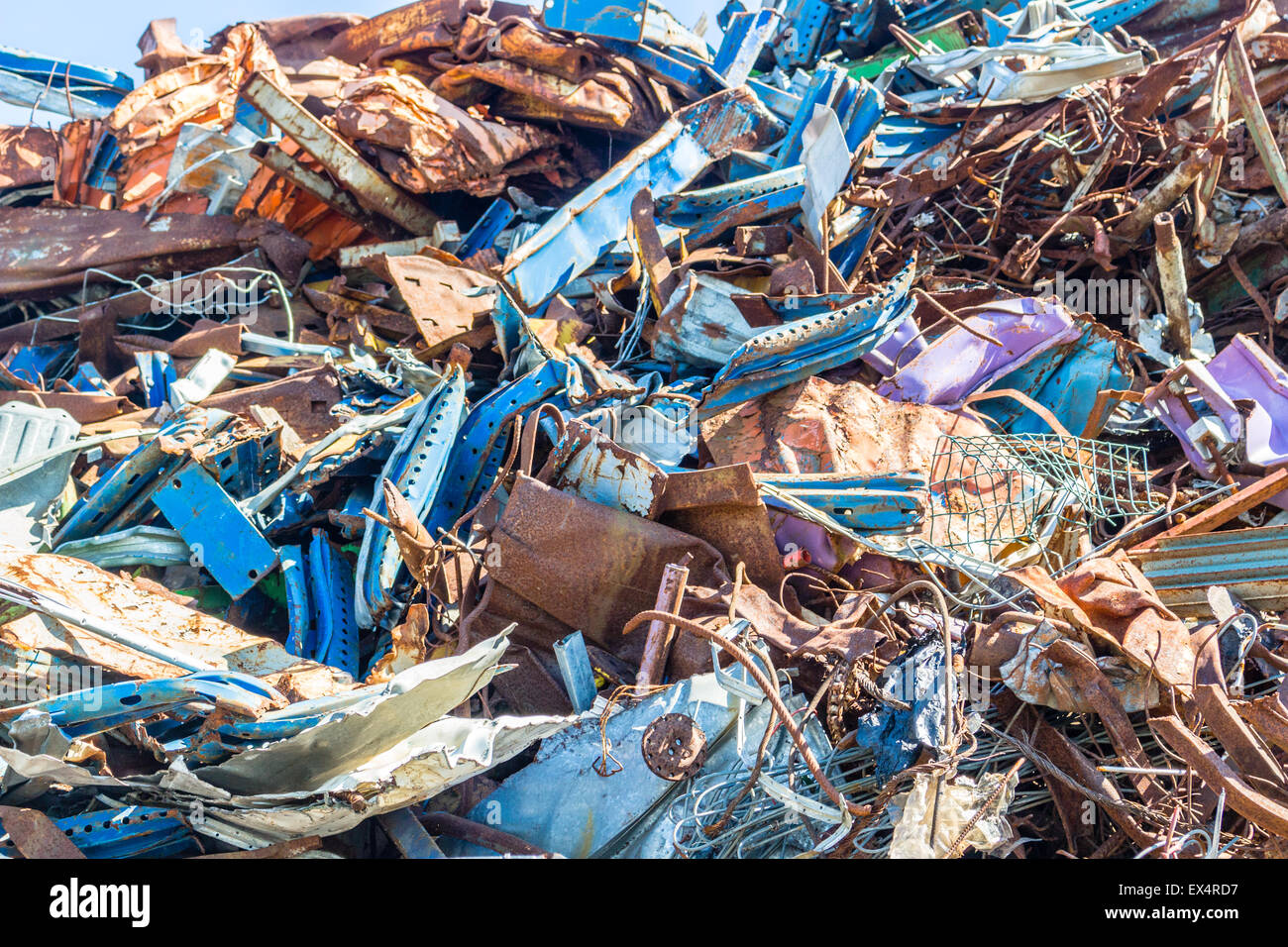a chaotic collection of ferrous rusty reminds of the desolation of ...