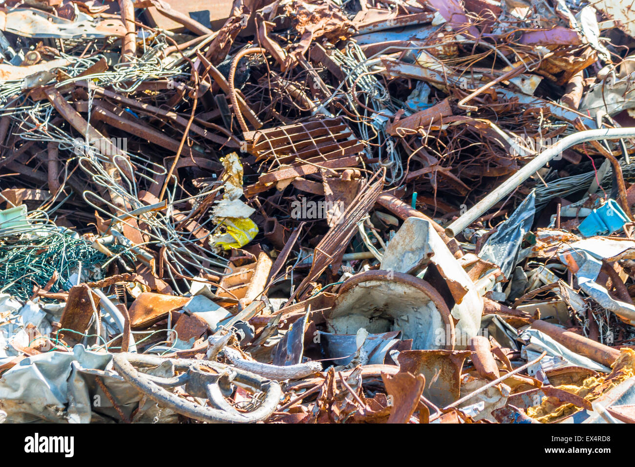 a chaotic collection of ferrous rusty reminds of the desolation of ...