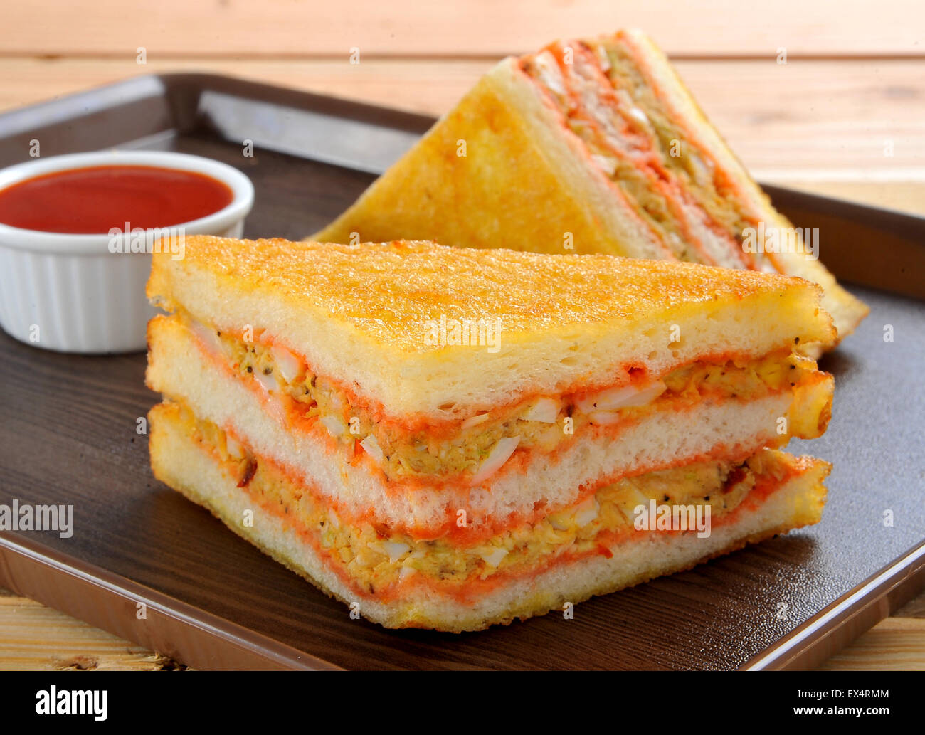 Egg & Chicken Sandwich Stock Photo Alamy
