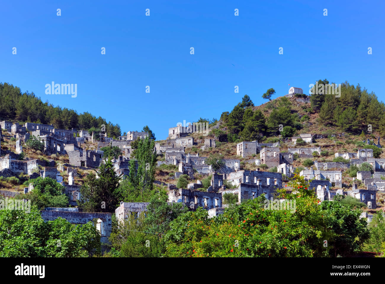 Kayakoey, ghost town, Fethiye, Mugla, Turkey Stock Photo