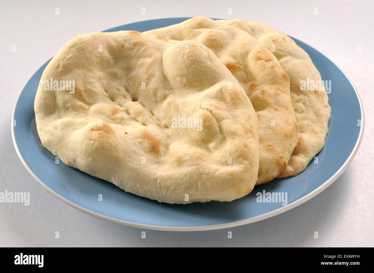 Plain Nan Pita Bread Stock Photo Alamy