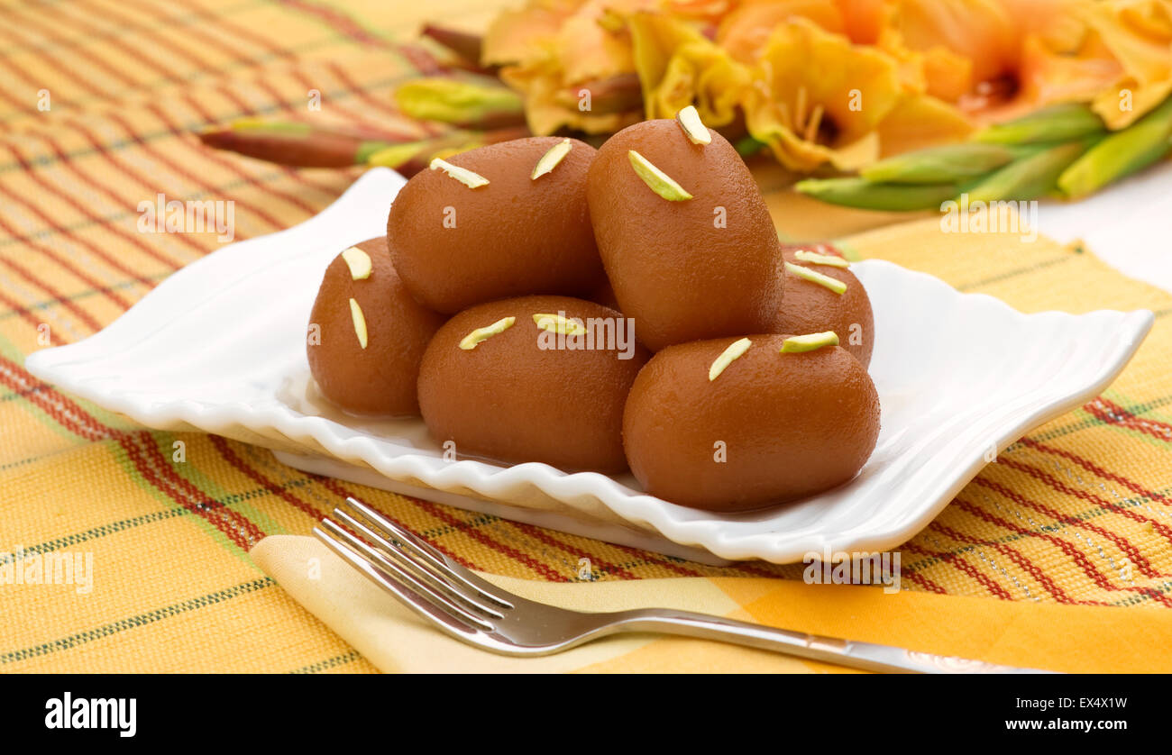 Gulab Jamun Stock Photo
