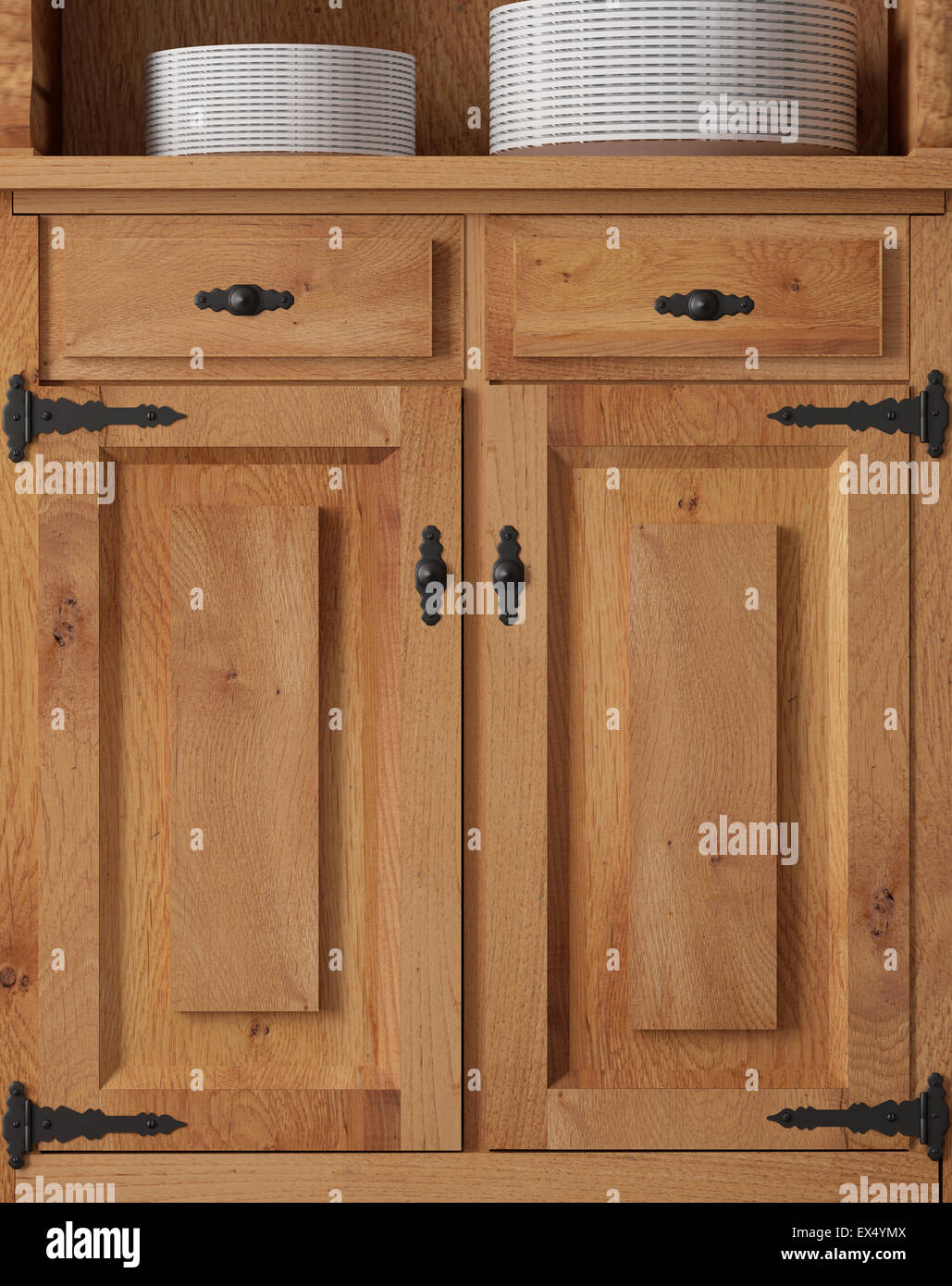 3d rendering of an old cupboard door Stock Photo Alamy