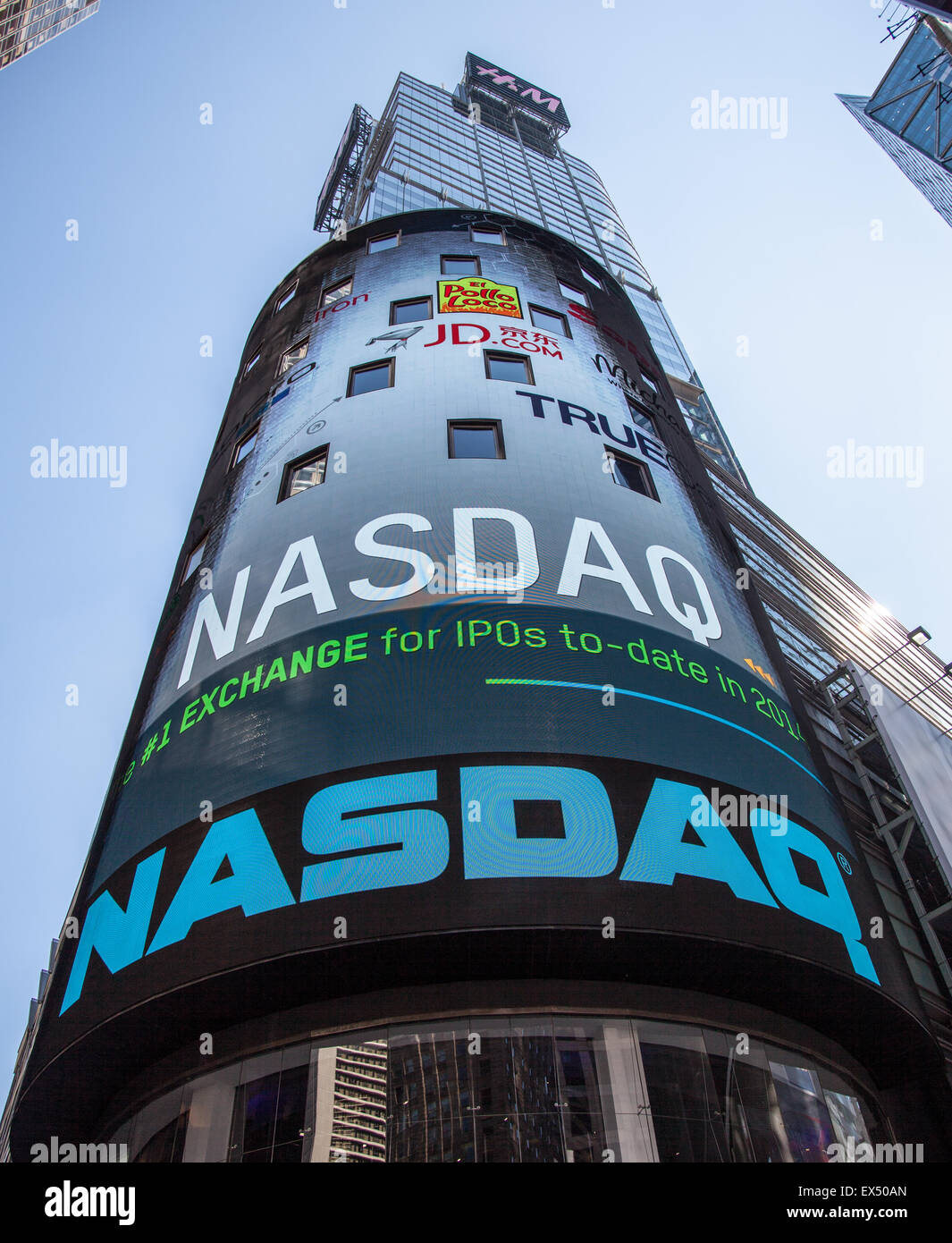 Nasdaq billboard at Times Square New York City Stock Photo ...