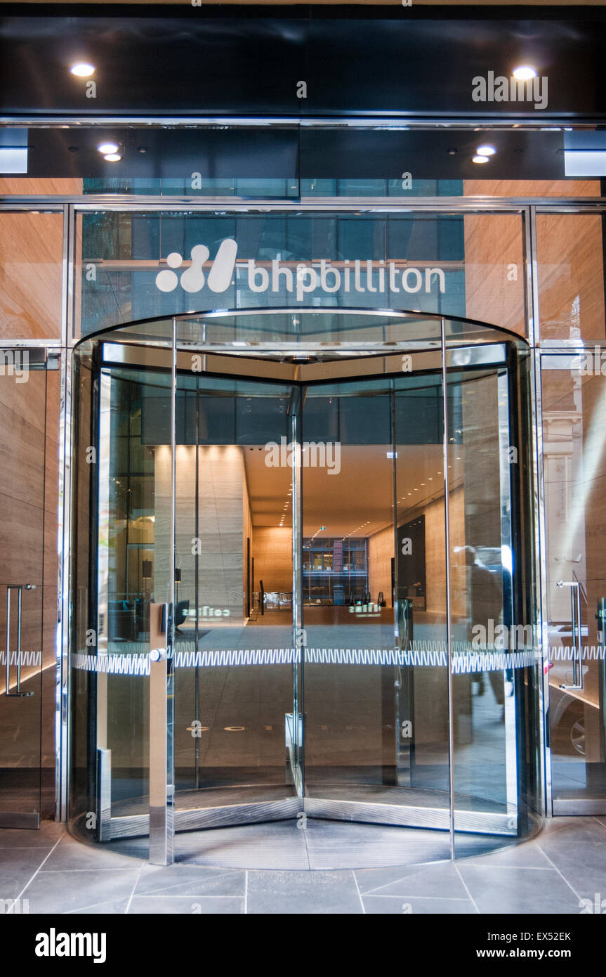 Offices of a multinational mining corporation in Collins Street, Melbourne Stock Photo