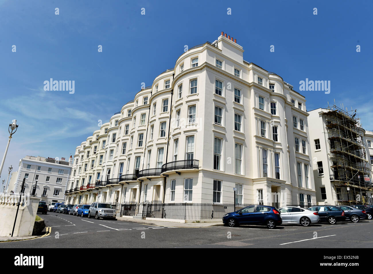 Percival Terrace Regency style flats and properties Kemp Town Brighton seafront UK Stock Photo