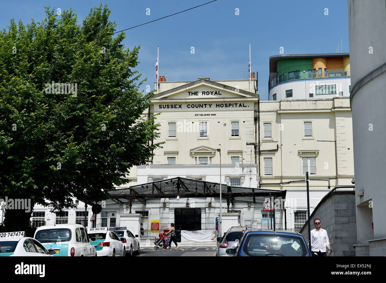 The Royal Sussex County Hospital RSCH in Eastern Road Brighton UK Stock
