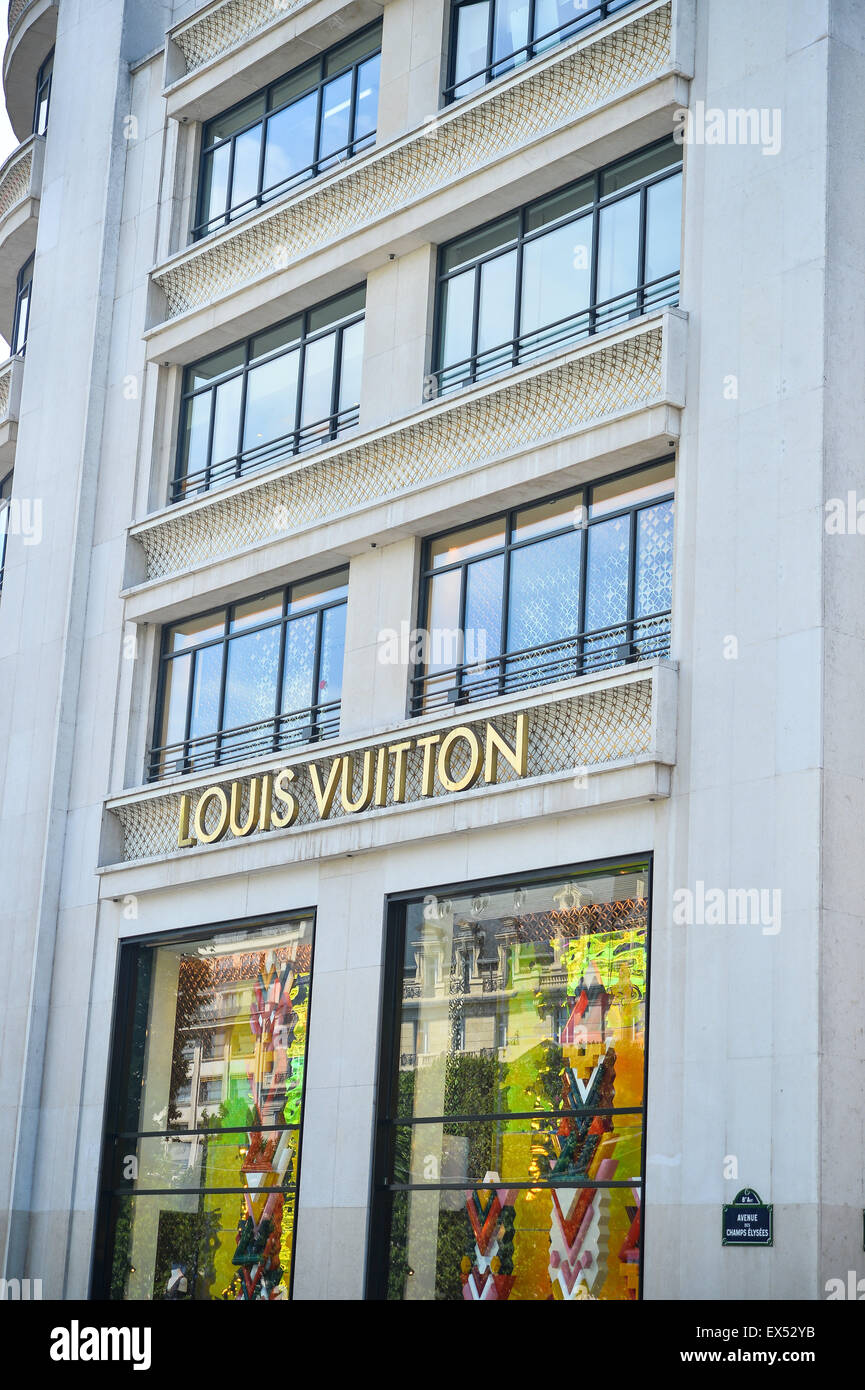 Louis Vuitton Champs-Elysées Logo Cut-out Textured Silver Tone