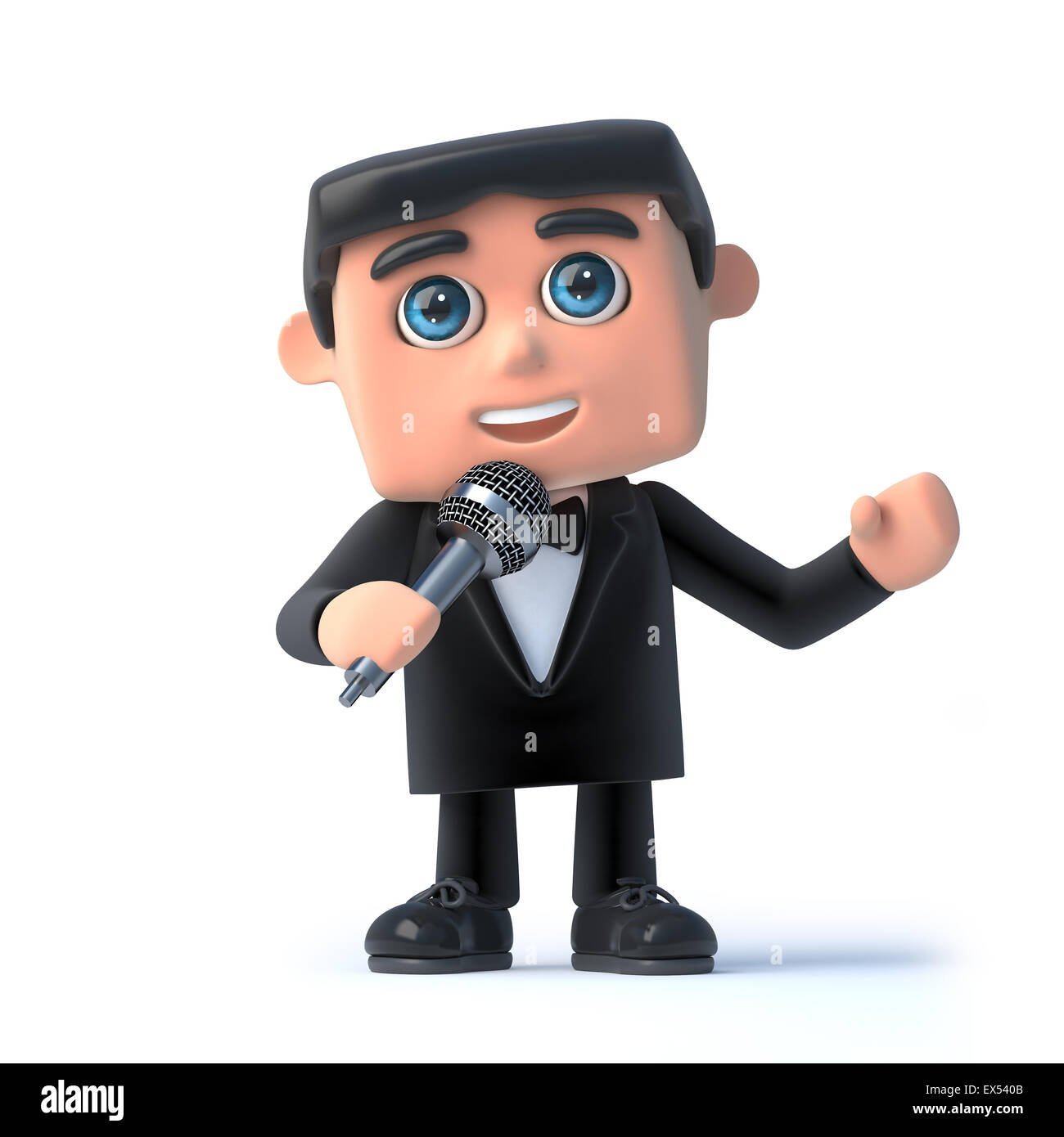 Man in suit holding a microphone hi-res stock photography and images ...