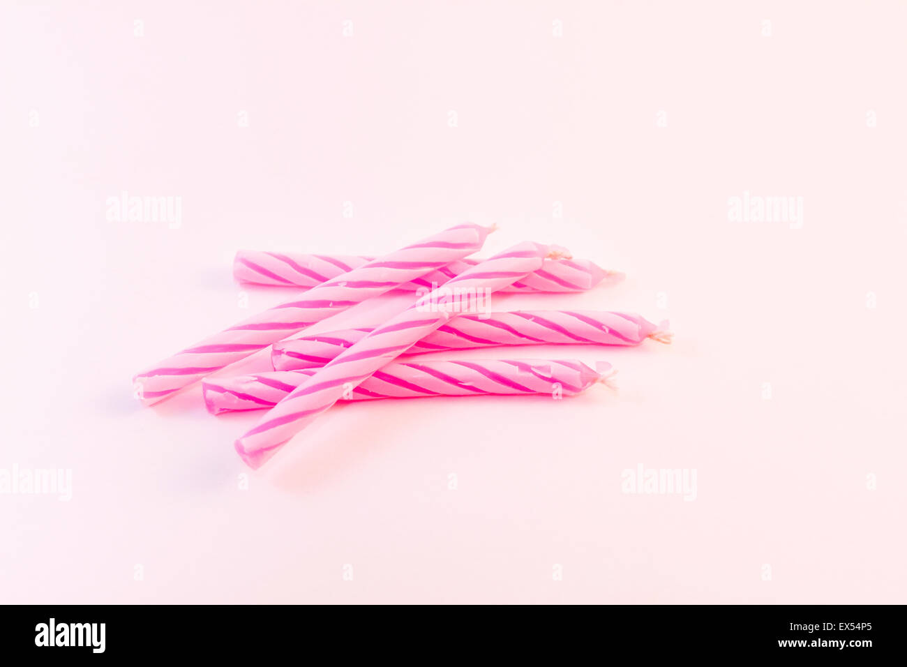 Birthday Candles party wax birthday lit event celebration Stock Photo