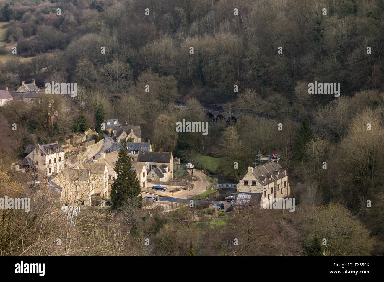Chalford village in Frome Valley (Golden Valley) near Stroud