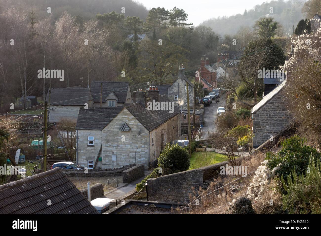 Chalford village in Frome Valley (Golden Valley) near Stroud