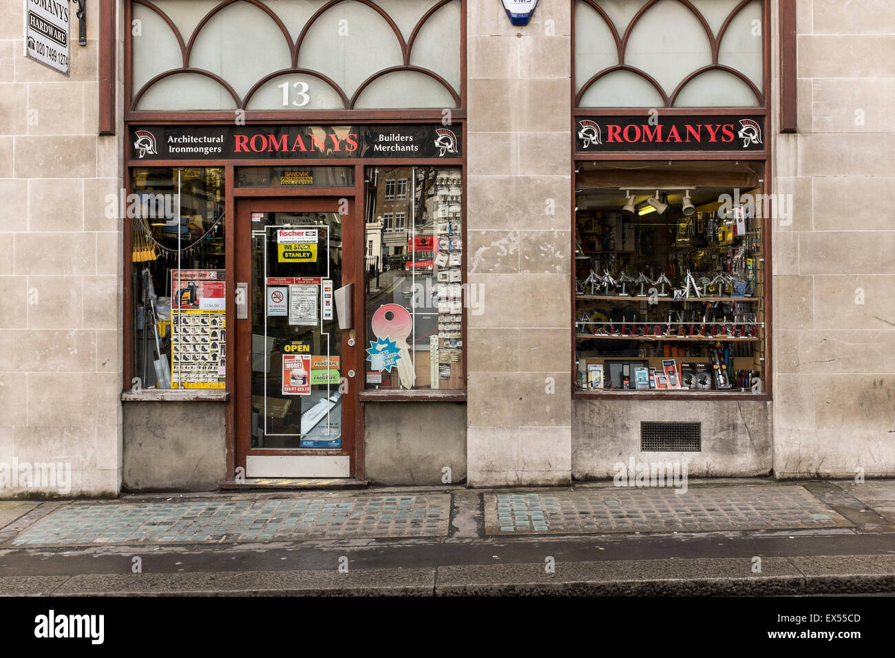 Romanys Ironmongers shop, Mayfair, London Stock Photo