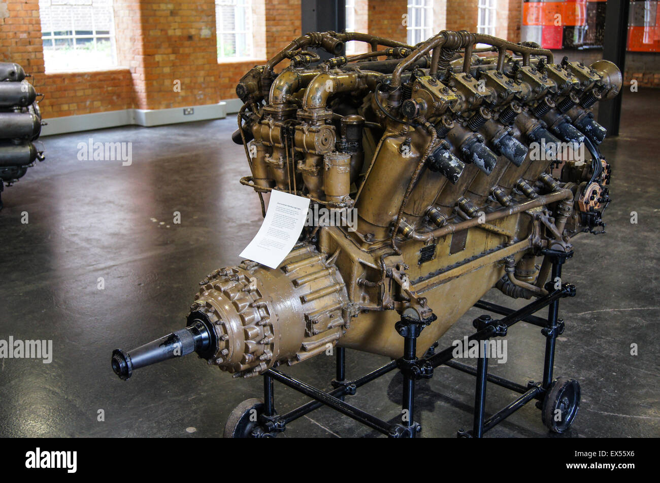 Rolls-Royve Eagle aero engine,  Silk Mill museum Cathedral Green, Derby, Derbyshire, England Stock Photo