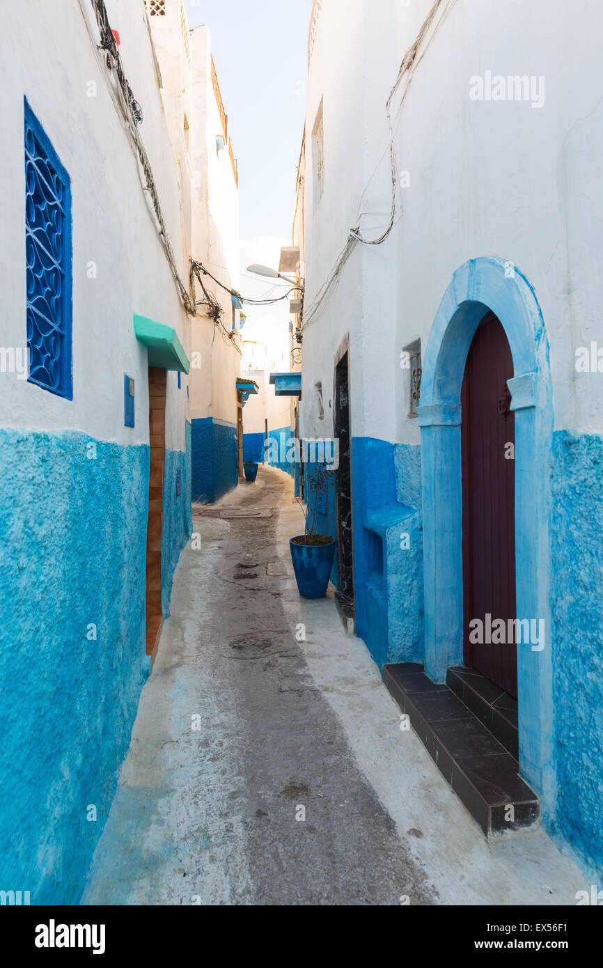 Kasbah des Oudaias blue and white Mediterranean apartments in Rabat