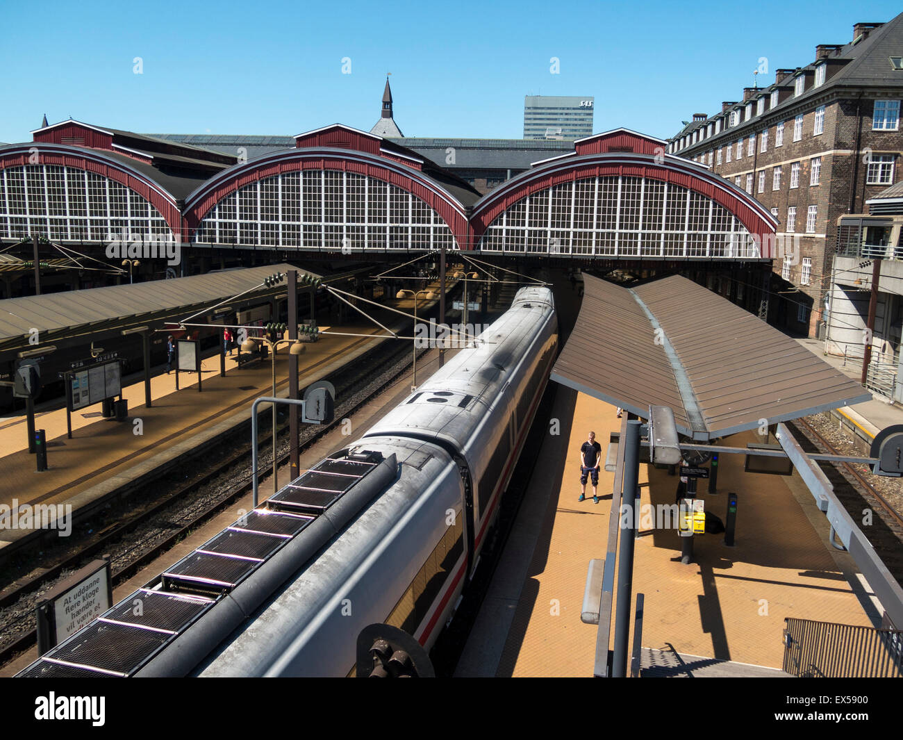 The Central railway station,Copenhagen H, Copenhagen,Denmark Stock Photo