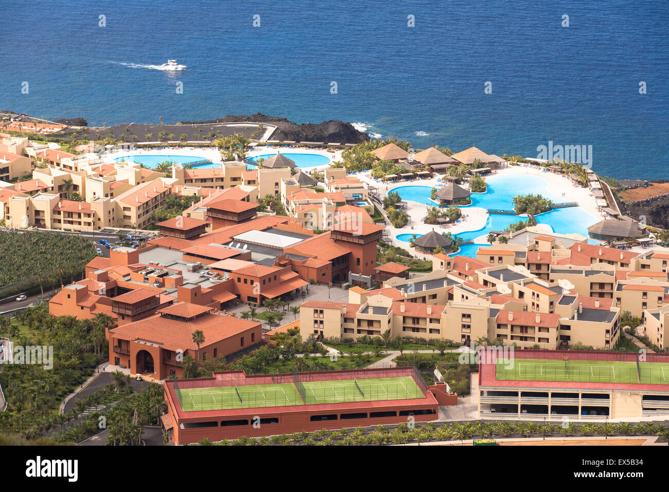 ESP, Spain, the Canary Islands, island of La Palma, the hotels Teneguia Princess and La Palma Princess at the west coast near La Stock Photo