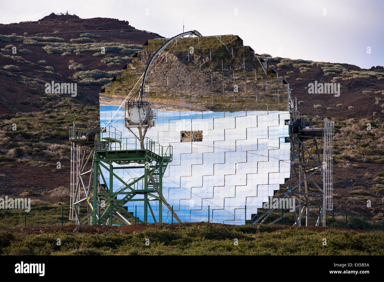 Spain, island of La Palma, Major Atmospheric Gamma-ray Imaging Cherenkov Telescope MAGIC Stock Photo
