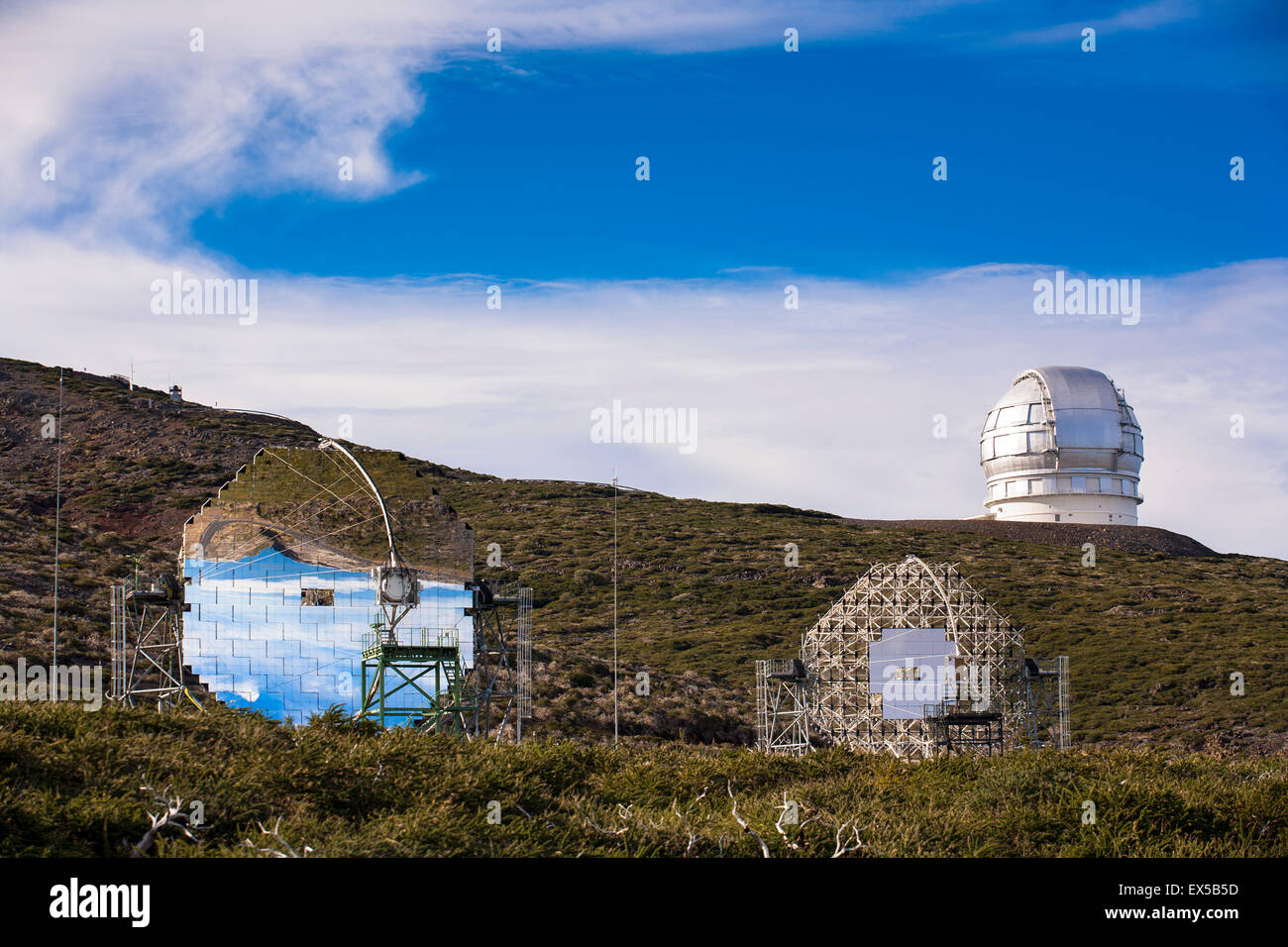 ESP, Spain, the Canary Islands, island of La Palma, European Northern Observatory at the Roque de los Muchachos Stock Photo